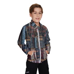 Seamless Pattern With Flower Bird Kids  Windbreaker by Bedest
