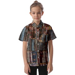 Psychedelic Digital Art Artwork Landscape Colorful Kids  Short Sleeve Shirt by Bedest