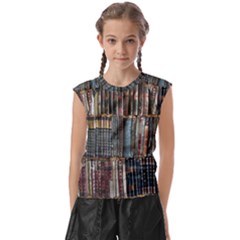 Abstract Colorful Texture Kids  Raglan Cap Sleeve T-shirt by Bedest