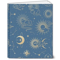 Asian Seamless Galaxy Pattern 8  X 10  Softcover Notebook by Cemarart