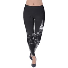 Photography Of Buildings New York City  Nyc Skyline Velvet Leggings by Cemarart