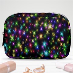Star Colorful Christmas Abstract Make Up Pouch (small) by Cemarart