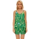 Golf Course Par Golf Course Green V-Neck Satin Pajamas Set View1