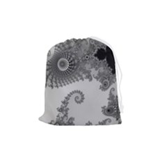 Males Mandelbrot Abstract Almond Bread Drawstring Pouch (medium) by Cemarart