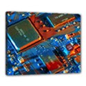 Gray Circuit Board Electronics Electronic Components Microprocessor Canvas 20  x 16  (Stretched) View1