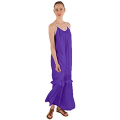 Ultra Violet Purple Cami Maxi Ruffle Chiffon Dress by bruzer