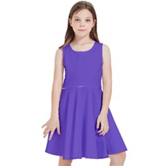 Ultra Violet Purple Kids  Skater Dress by Patternsandcolors