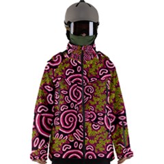 Authentic Aboriginal Art - You Belong Men s Zip Ski And Snowboard Waterproof Breathable Jacket by hogartharts