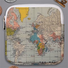 Circular Concentric Radial Symmetry Abstract Mini Square Pouch by Proyonanggan