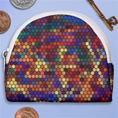 Flower Retro Funky Psychedelic Horseshoe Style Canvas Pouch by Ndabl3x