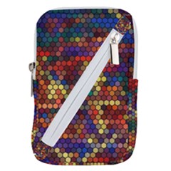 Flower Retro Funky Psychedelic Belt Pouch Bag (large) by Ndabl3x