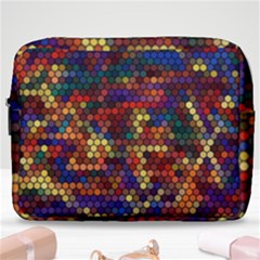 Hexagon Honeycomb Pattern Design Make Up Pouch (large) by Ndabl3x