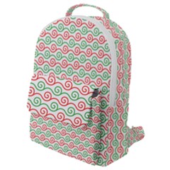 Background Pattern Leaves Texture Flap Pocket Backpack (small) by Ndabl3x