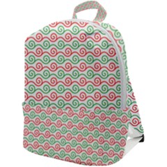Background Pattern Leaves Texture Zip Up Backpack by Ndabl3x