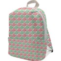 Background Pattern Leaves Texture Zip Up Backpack View1