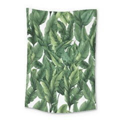 Green Banana Leaves Small Tapestry by goljakoff
