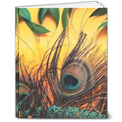 City Light Sky Landmark Painting 8  X 10  Hardcover Notebook by Cemarart