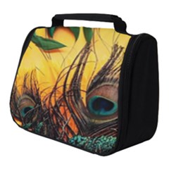 Peacock Feather Native Full Print Travel Pouch (small) by Cemarart
