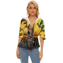 Peacock Feather Native Lightweight Drawstring Hooded Top by Cemarart