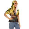 Peacock Feather Native Lightweight Drawstring Hooded Top View3