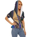 Flower Seamless Pattern Design Lightweight Drawstring Hooded Top View3