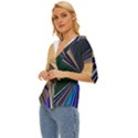 Colorful Centroid Line Stroke Lightweight Drawstring Hooded Top View2