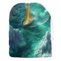 Dolphin Swimming Sea Ocean Drawstring Pouch (3xl) by Cemarart