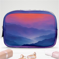 Valley Night Mountains Make Up Pouch (small) by Cemarart