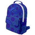 Authentic Aboriginal Art - Rivers Around Us Flap Pocket Backpack (Small) View1