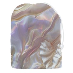 Silk Waves Abstract Drawstring Pouch (3xl) by Cemarart