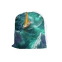 Seascape Boat Sailing Drawstring Pouch (Large) View1