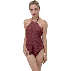 Hexagon Motif Geometric Tribal Style Pattern Go With The Flow One Piece Swimsuit by dflcprintsclothing