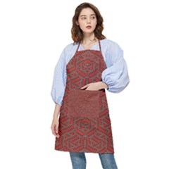 Hexagon Motif Geometric Tribal Style Pattern Pocket Apron by dflcprintsclothing