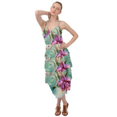 Love Amour Butterfly Colors Flowers Text Layered Bottom Dress by Grandong
