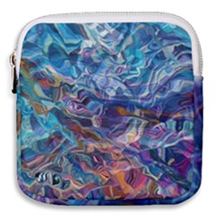 Kaleidoscopic Currents Mini Square Pouch by kaleidomarblingart
