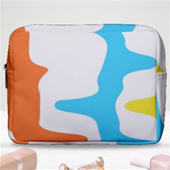 Warp Lines Colorful Multicolor Make Up Pouch (large) by Cemarart