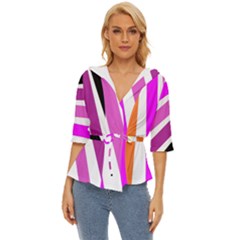 Colorful Multicolor Colorpop Flare Lightweight Drawstring Hooded Top by Cemarart