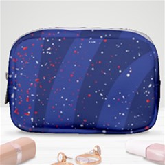 Texture Multicolour Ink Dip Flare Make Up Pouch (small) by Cemarart