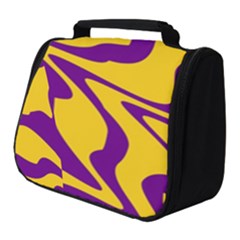 Waves Pattern Lines Wiggly Full Print Travel Pouch (small) by Cemarart