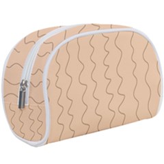 Lines Pattern Wiggly Minimal Print Make Up Case (large) by Cemarart