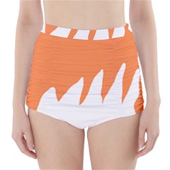 Orange Background Halloween High-waisted Bikini Bottoms by Cemarart