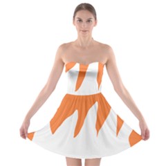 Orange Background Halloween Strapless Bra Top Dress by Cemarart