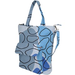 Boho Blue Deep Blue Artwork Shoulder Tote Bag by Cemarart