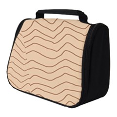 Background Wavy Zig Zag Lines Full Print Travel Pouch (small) by Cemarart