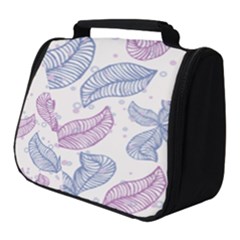 Boho Bohemian Leaves Branch Beige Full Print Travel Pouch (small) by Cemarart