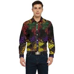 Abstract Painting Colorful Men s Long Sleeve  Shirt by Cemarart