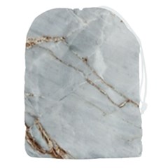 Gray Light Marble Stone Texture Background Drawstring Pouch (3xl) by Cemarart