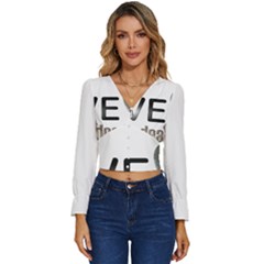 Leaf Leaf Long Sleeve V-neck Top by eswaachmad2024
