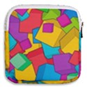 Abstract Cube Colorful  3d Square Pattern Mini Square Pouch View2