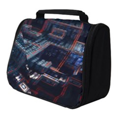 Fractal Cube 3d Art Nightmare Abstract Full Print Travel Pouch (small) by Cemarart